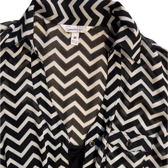 Speechless Dress- black & white chevron size Medium. Good condition - Picture 2 of 2